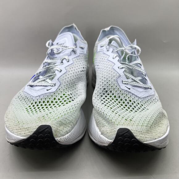Nike ZoomX Vaporfly Next% 3 Flyknit Shoes Men Size 13 White Blue Racing Sneakers